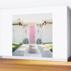 Pink Door in Palm Springs California Photo - Mid Century Modern Architecture Wall Mural Gallery Image 2