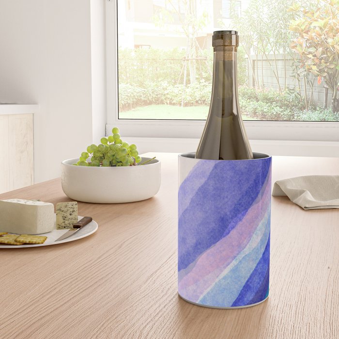 Ripples abstract diagonal stripe Wine Chiller Gallery Image 4