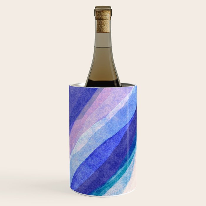 Ripples abstract diagonal stripe Wine Chiller Gallery Image 3