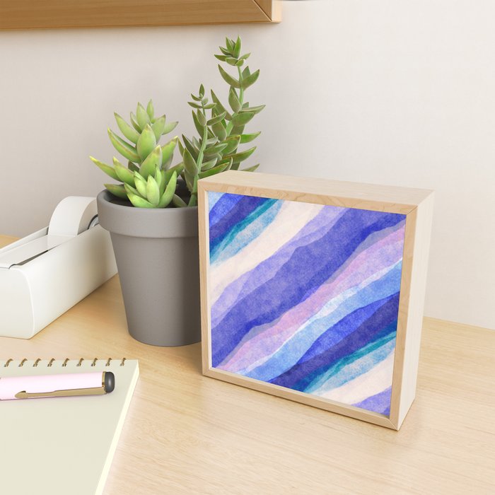 Ripples abstract diagonal stripe Mini Art Print Gallery Image 2