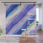 Ripples abstract diagonal stripe Wall Mural Gallery Image 1