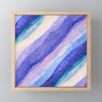 Ripples abstract diagonal stripe Mini Art Print Gallery Image 1