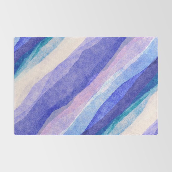 Ripples abstract diagonal stripe Rug Gallery Image 2