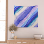 Ripples abstract diagonal stripe Wall Tapestry Gallery Image 2