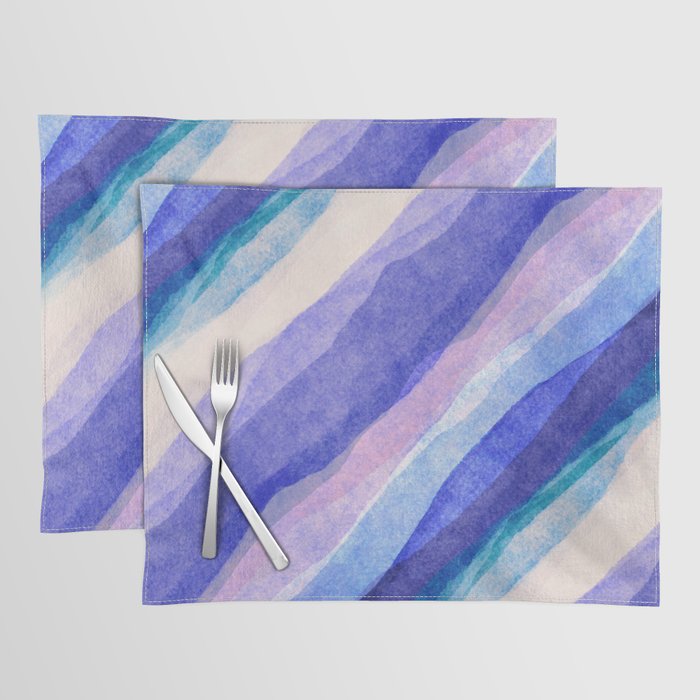 Ripples abstract diagonal stripe Placemat Gallery Image 1