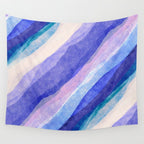 Ripples abstract diagonal stripe Wall Tapestry Gallery Image 4