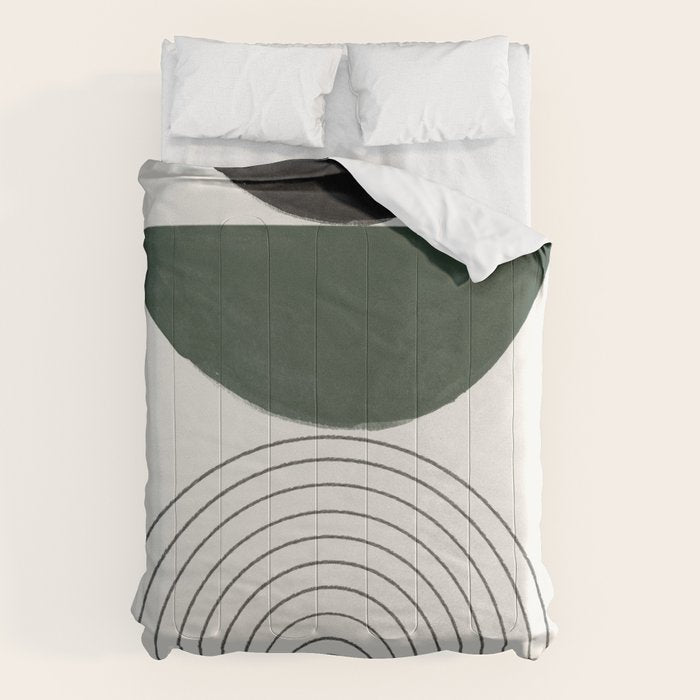 Green and Black Composition Comforter Gallery Image 6