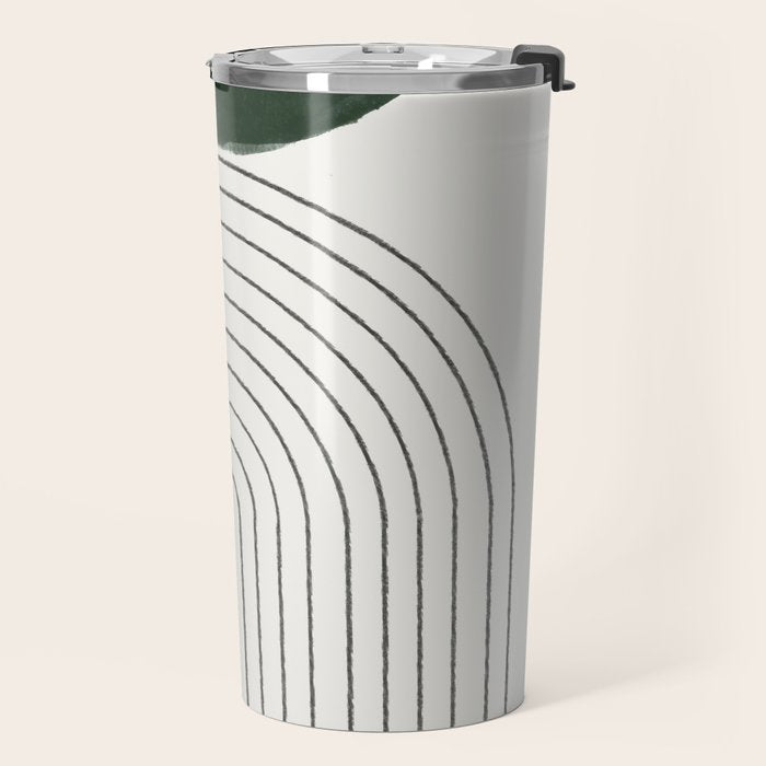 Green and Black Composition Travel Mug Gallery Image 2
