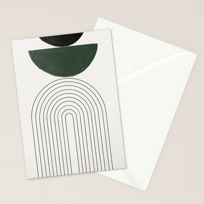 Green and Black Composition Stationery Card Gallery Image 2