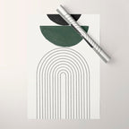 Green and Black Composition Wrapping Paper Gallery Image 1