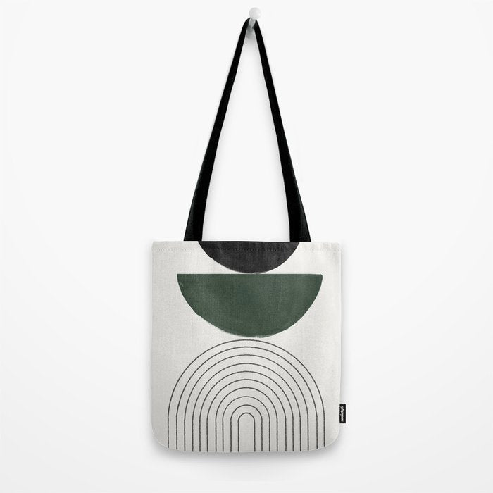Green and Black Composition Tote Bag Gallery Image 2