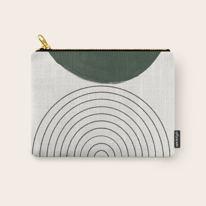 Green and Black Composition Carry All Pouch Gallery Image 1