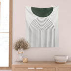 Green and Black Composition Wall Tapestry Gallery Image 2