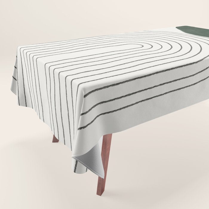 Green and Black Composition Tablecloth Gallery Image 1