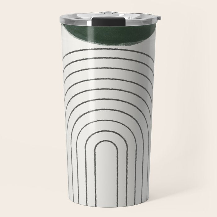 Green and Black Composition Travel Mug Gallery Image 1
