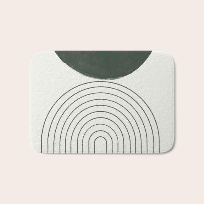 Green and Black Composition Bath Mat Gallery Image 1