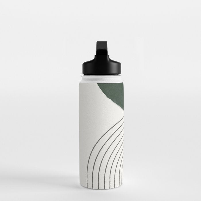 Green and Black Composition Water Bottle Gallery Image 3