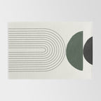 Green and Black Composition Rug Gallery Image 2