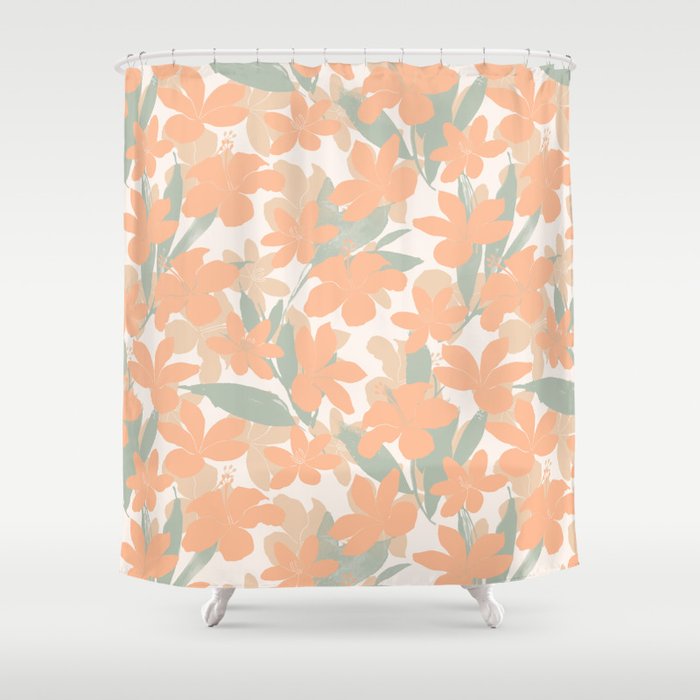 Flowery tropical sweet PC Shower Curtain Gallery Image 1