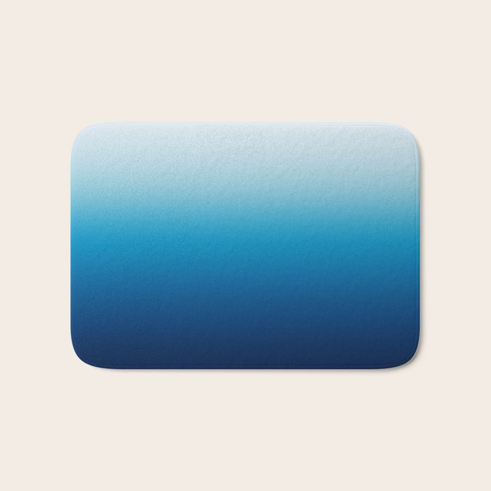 Sky and Ocean Blue Ombre Bath Mat Gallery Image 1