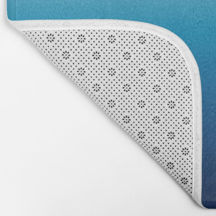 Sky and Ocean Blue Ombre Bath Mat Gallery Image 2