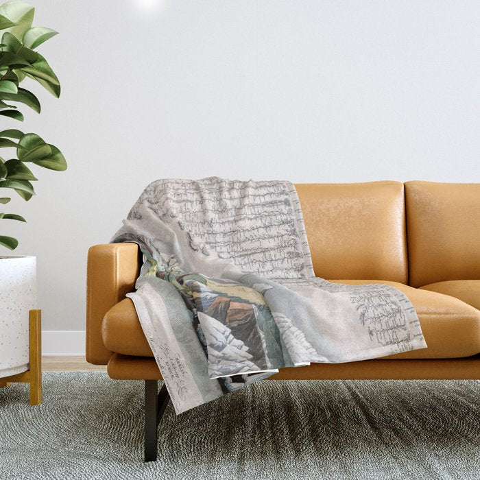 Rivers and Mountains of the World (1829) Throw Blanket Gallery Image 1