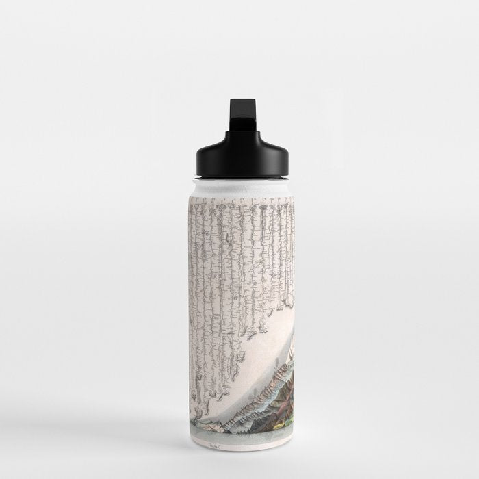 Rivers and Mountains of the World (1829) Water Bottle Gallery Image 3