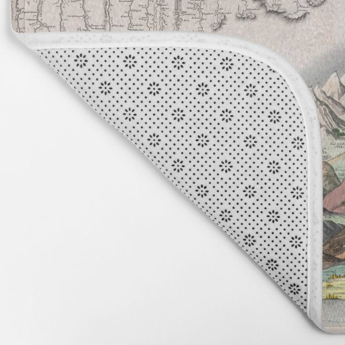 Rivers and Mountains of the World (1829) Bath Mat Gallery Image 2