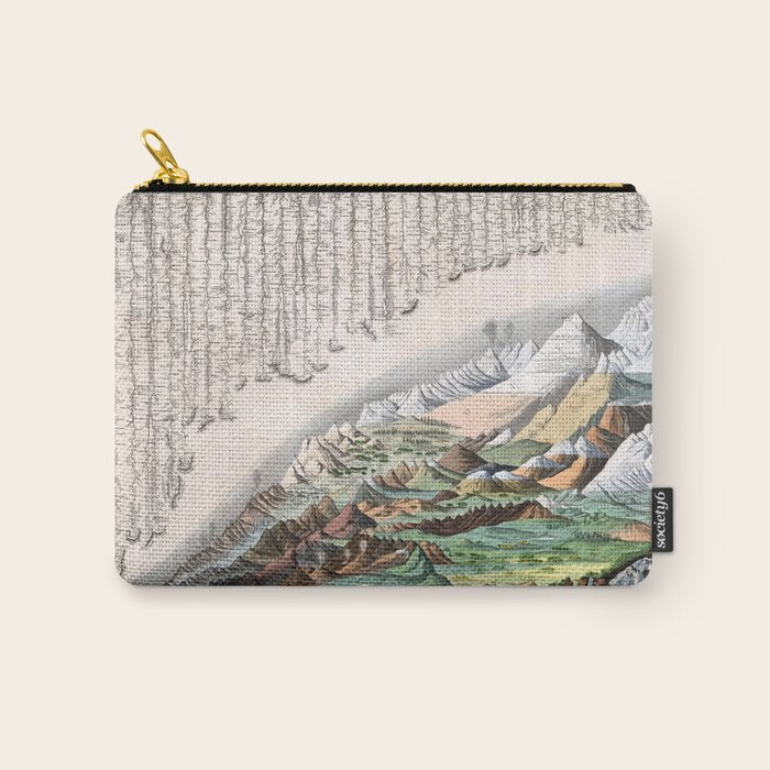 Rivers and Mountains of the World (1829) Carry All Pouch Gallery Image 1