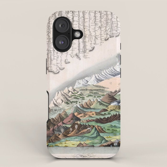Rivers and Mountains of the World (1829) iPhone Case Gallery Image 1