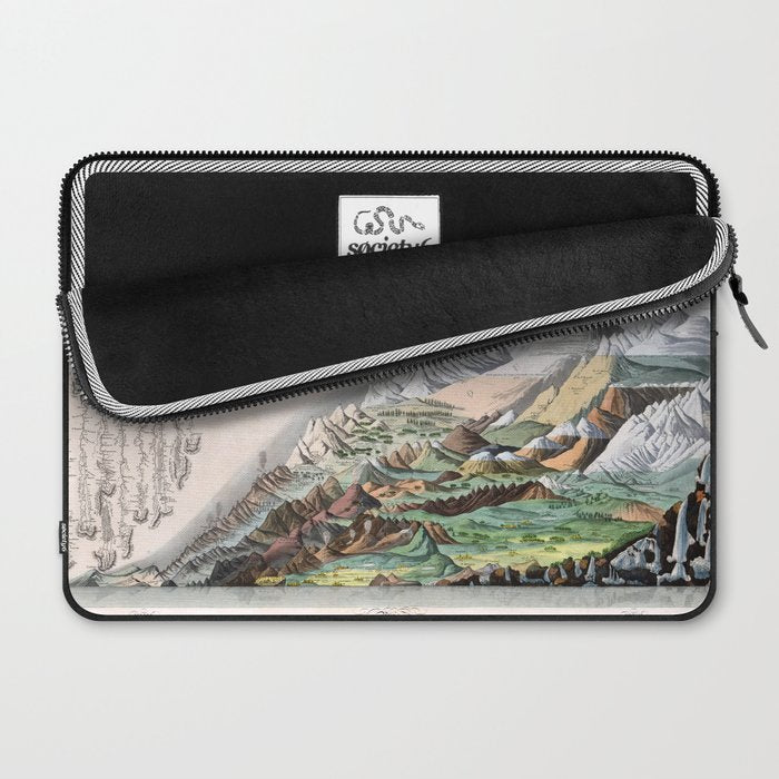 Rivers and Mountains of the World (1829) Laptop Sleeve Gallery Image 2