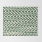 Green Leaf Motif Throw Blanket Gallery Image 2