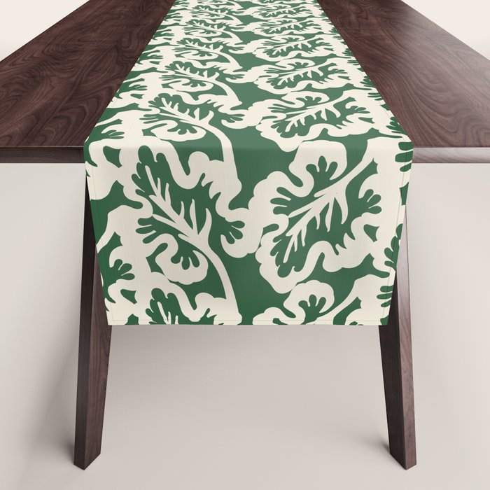 Green Leaf Motif Table Runner Gallery Image 1
