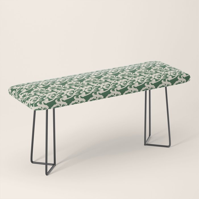 Green Leaf Motif Bench Gallery Image 1