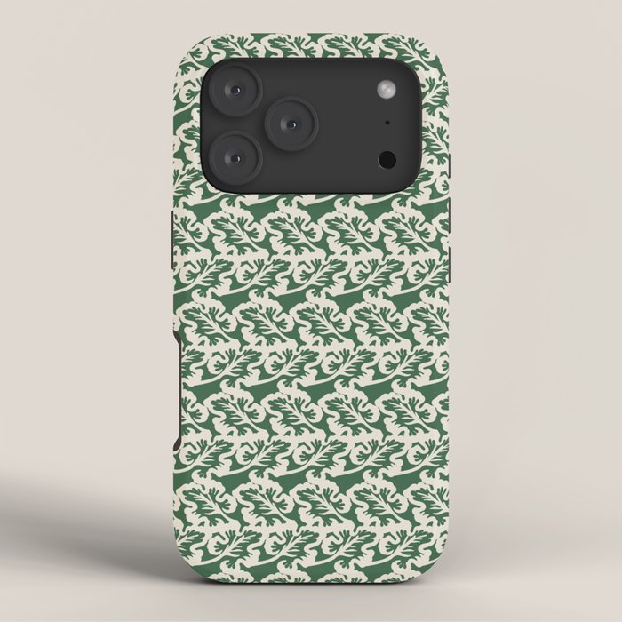 Green Leaf Motif iPhone Case Gallery Image 3