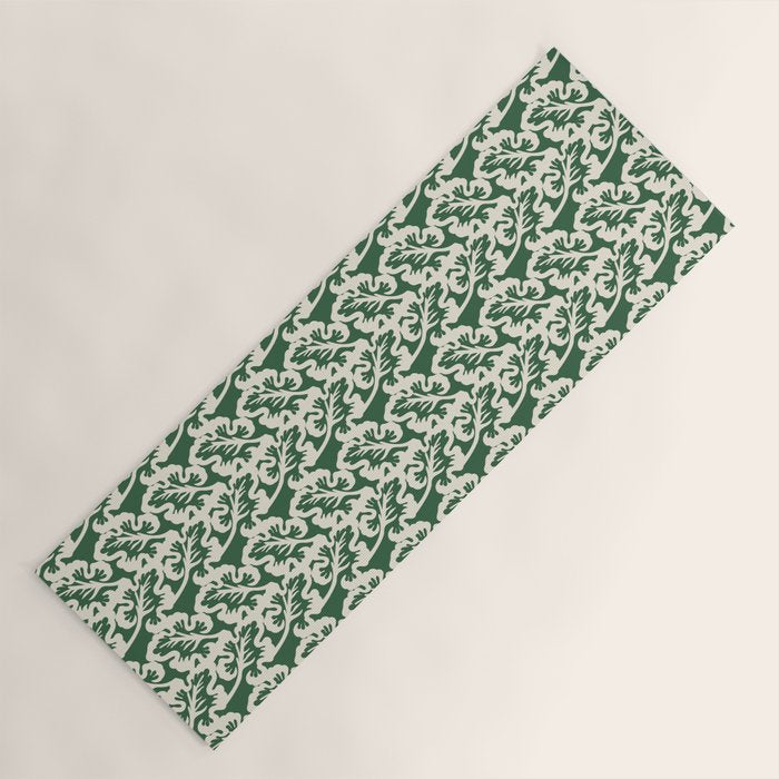 Green Leaf Motif Yoga Mat Gallery Image 1
