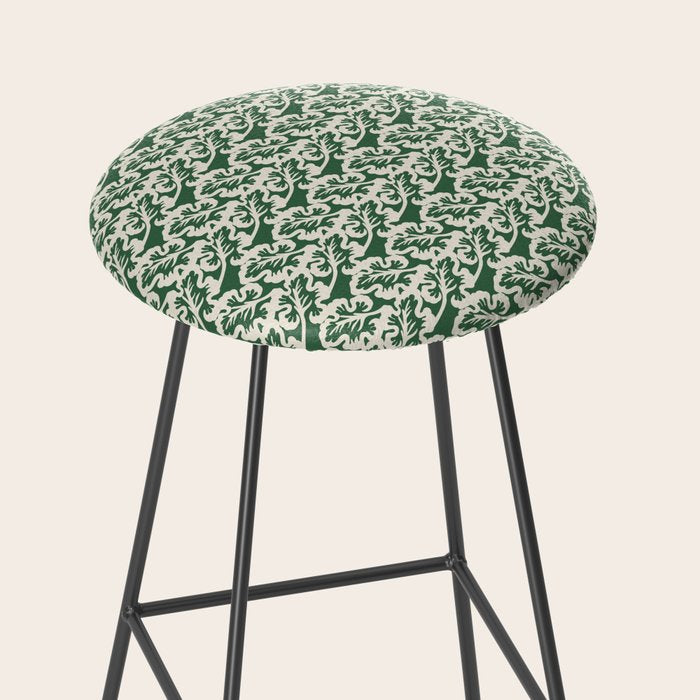 Green Leaf Motif Stool Gallery Image 2