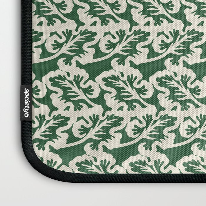 Green Leaf Motif Laptop Sleeve Gallery Image 3