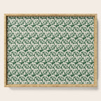 Green Leaf Motif Serving Tray Gallery Image 1