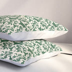 Green Leaf Motif Pillow Sham Gallery Image 3