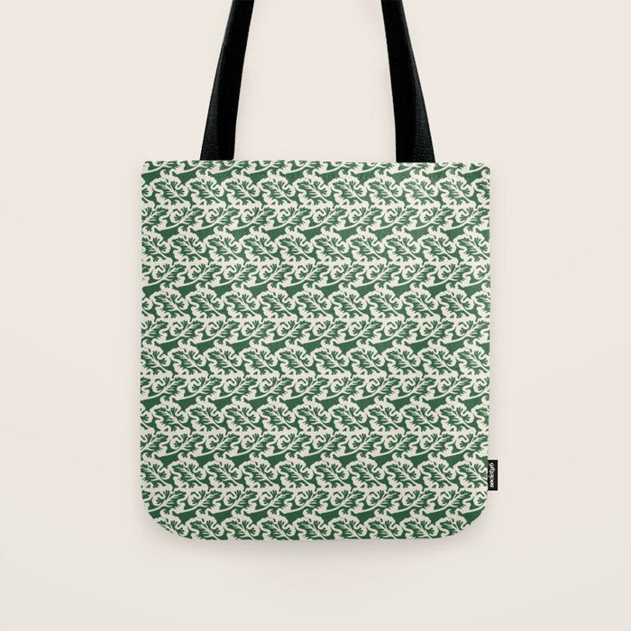 Green Leaf Motif Tote Bag Gallery Image 1