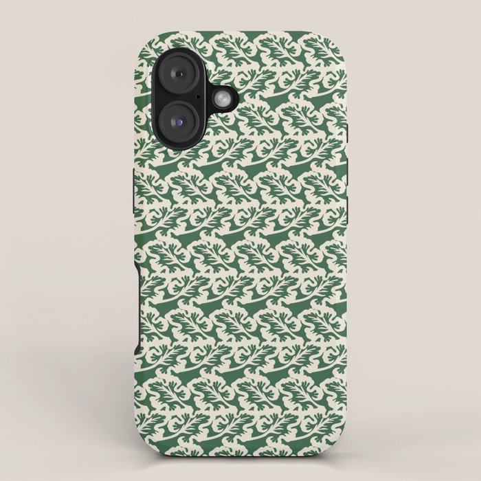 Green Leaf Motif iPhone Case Gallery Image 1