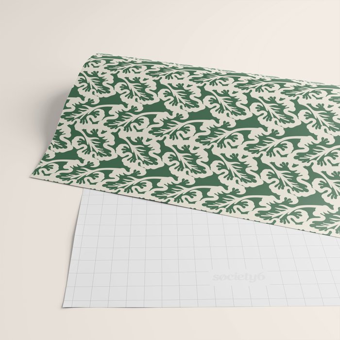 Green Leaf Motif Wrapping Paper Gallery Image 2