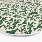 Green Leaf Motif Bath Mat Gallery Image 3