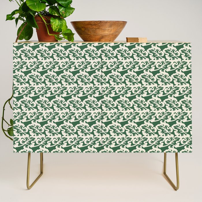 Green Leaf Motif Credenza Gallery Image 1