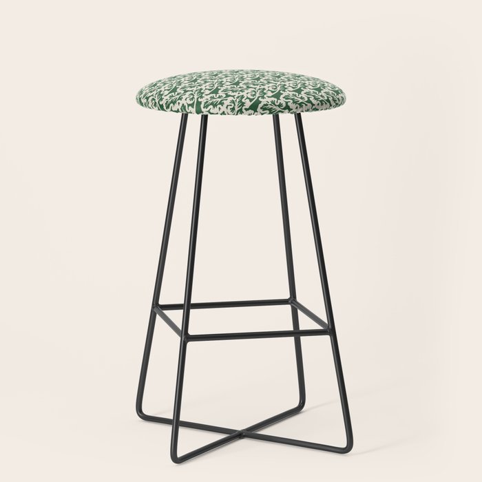 Green Leaf Motif Stool Gallery Image 1