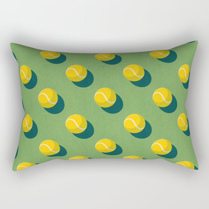 BALLS Tennis - grass court - pattern Rectangular Pillow Gallery Image 2