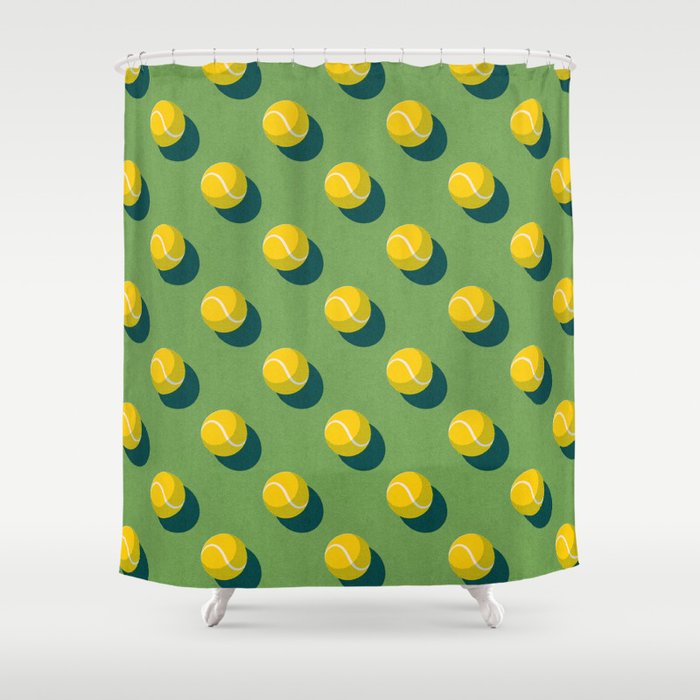 BALLS Tennis - grass court - pattern Shower Curtain Gallery Image 1