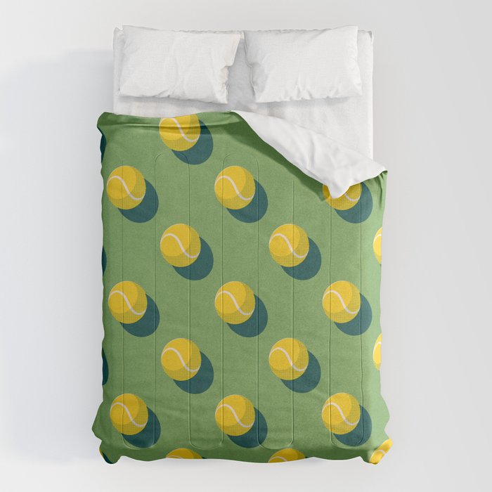 BALLS Tennis - grass court - pattern Comforter Gallery Image 1