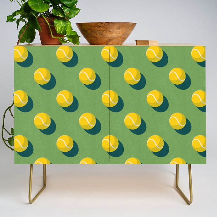 BALLS Tennis - grass court - pattern Credenza Gallery Image 1